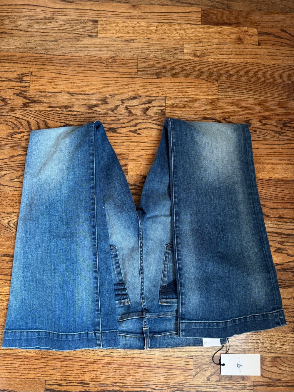 7 For All Mankind New Dojo Jeans Women’s 32 Y2K Trouser Wide Leg Flare - Picture 8 of 8